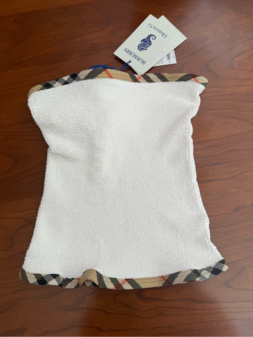 Burberry x Hunza G bathing Devyn top / skirt
